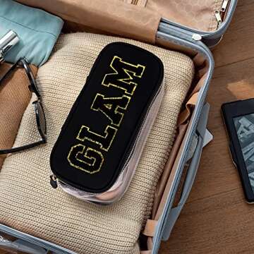 Stylish Portable Chenille Travel Makeup Bag Organizer