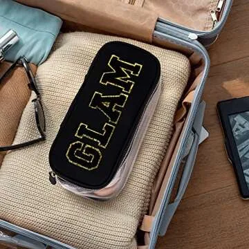 Stylish Portable Chenille Travel Makeup Bag Organizer