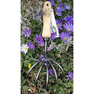 DeWit 5-Tine Cultivator with Short Handle, Lightweight & Durable Garden Tool with Comfortable Grip