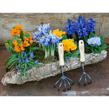 DeWit 5-Tine Cultivator with Short Handle, Lightweight & Durable Garden Tool with Comfortable Grip