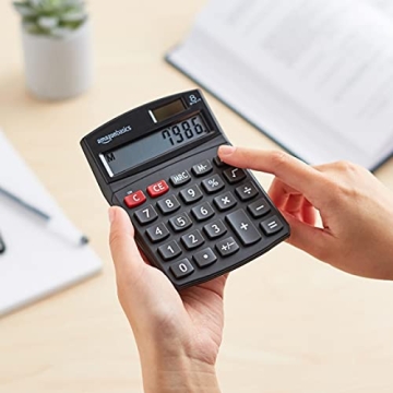Amazon Basics LCD 8-Digit Desktop Calculator for Easy Calculations