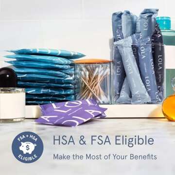 LOLA Organic Cotton Tampons with Cardboard Applicator, 36 Count (2 Packs of 18) - Tampons Regular, Period Feminine Hygiene Products, HSA FSA Approved Products Feminine Care