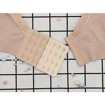 Tamlien Bra Extenders 2 Hook/ 3 Hooks/ 4 Hook, Soft and Comfortable Bra Extensions