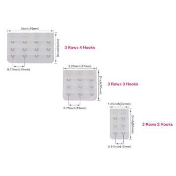 Tamlien Bra Extenders 2 Hook/ 3 Hooks/ 4 Hook, Soft and Comfortable Bra Extensions