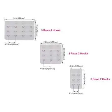 Tamlien Bra Extenders 2 Hook/ 3 Hooks/ 4 Hook, Soft and Comfortable Bra Extensions