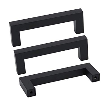 goldenwarm 5 Pack Black Cabinet Pulls 3 inch Drawer Pulls Kitchen Cabinet Handles Black Dresser Stai...