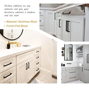 Stylish goldenwarm Black Cabinet Pulls - Pack of 5