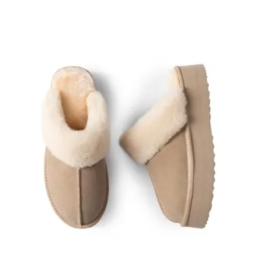 DREAM PAIRS Platform Slippers for Women - Cozy & Waterproof
