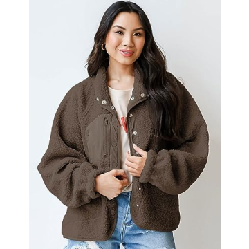 Chic Aoang Women's Teddy Coat in Coffee - Warm & Stylish