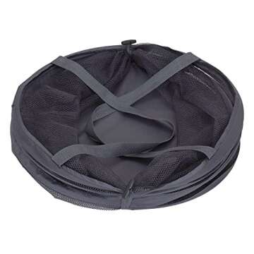 Household Essentials 2027-1 Pop-Up Collapsible Mesh Laundry Hamper | Charcoal