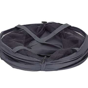 Household Essentials 2027-1 Pop-Up Collapsible Mesh Laundry Hamper | Charcoal