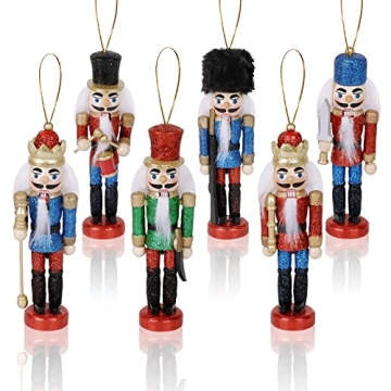 Decorative Glittery Nutcracker Ornaments for Christmas