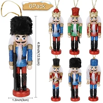 Decorative Glittery Nutcracker Ornaments for Christmas