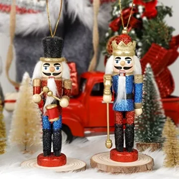 Decorative Glittery Nutcracker Ornaments for Christmas