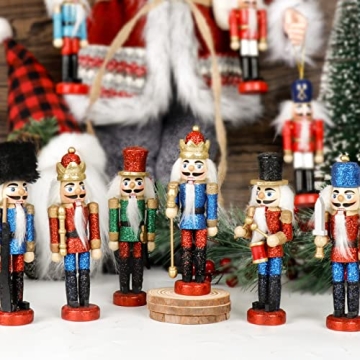 Decorative Glittery Nutcracker Ornaments for Christmas