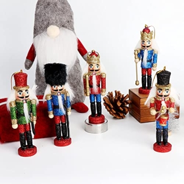 Decorative Glittery Nutcracker Ornaments for Christmas