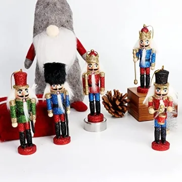 Decorative Glittery Nutcracker Ornaments for Christmas