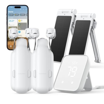 SwitchBot Smart Automatic Curtain Opener 2-Pack, Solar Panel 2-Pack, Hub 2 1-Pack, WiFi Remote Contr...