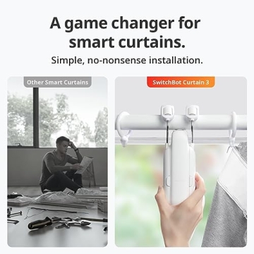SwitchBot Smart Curtain Opener with Solar Power & Hub