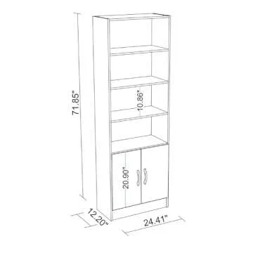 Versatile Manhattan Comfort Catarina Bookshelf Cabinet