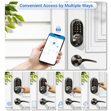 Veise Smart Lock with Fingerprint & App Control Access