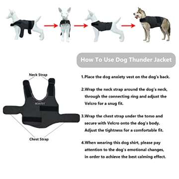 HCHYEY Dog Anxiety Jacket - Calming Vest for Dogs