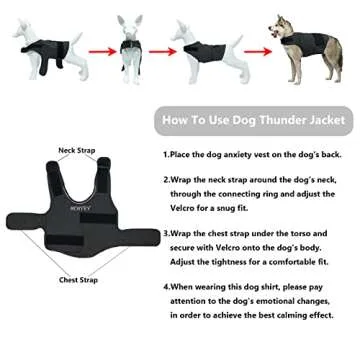 HCHYEY Dog Anxiety Jacket - Calming Vest for Dogs