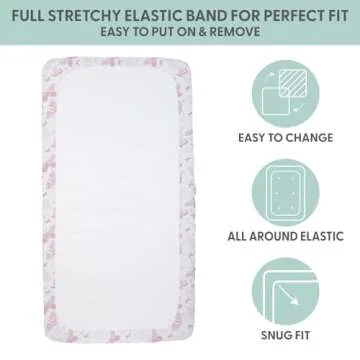 Peanutshell 4-Pack Soft Crib Sheets for Baby Girls