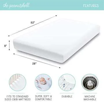 Peanutshell 4-Pack Soft Crib Sheets for Baby Girls