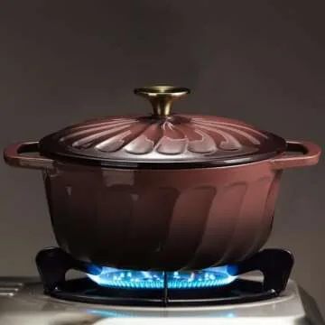 Elegant Enameled Cast Iron Dutch Oven 3.5 Quart