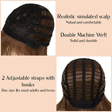 Miss U Hair Short Brown Wig for Cosplay and Halloween