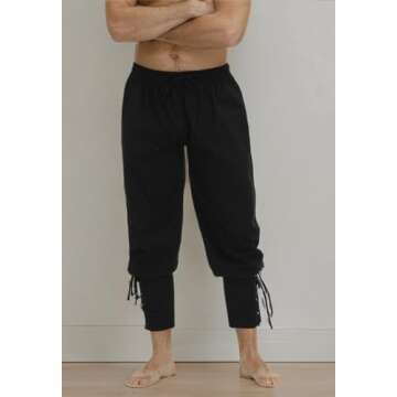 Men's Renaissance Pants for Cosplay, Medieval or Halloween
