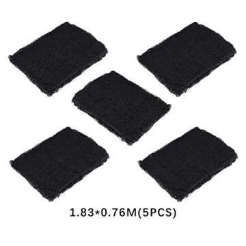 Qtisky Set of 5 Halloween Creepy Cloth Decoration, Black Scary Halloween Gauze Cloth Decor (72 x 30 ...