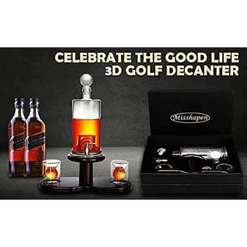 Golf Themed Decanter Set for Spirits Enthusiasts