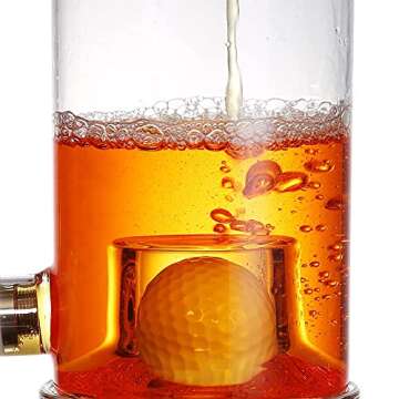 Misshapen Golf Themed Alcohol Decanter - Set of 2 Golf Glasses & a Stylish Whisky Decanter - Enjoy Scotch, Bourbon, Whiskey, Vodka or your Favorite Drinks in Style