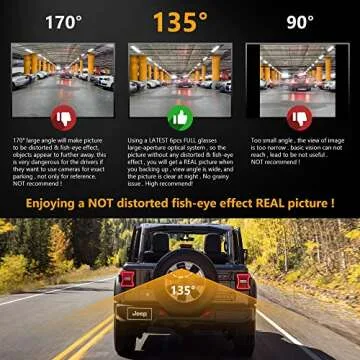 NATIKA Backup Camera for 2007-2018 Jeep Wrangler JK: No Distorted Affect Starlight Night Vision CVBS | AHD Waterproof HD Spare Tire Mount Backup Reverse Rear View Camera for Jeep Wrangler JK 2007-2018