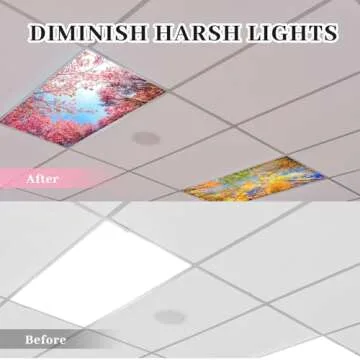 Hortsun 12 Pcs Magnetic Fluorescent Light Covers - Forest Designs