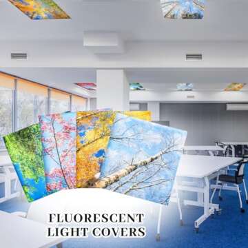 Hortsun 12 Pcs Magnetic Fluorescent Light Covers - Forest Designs