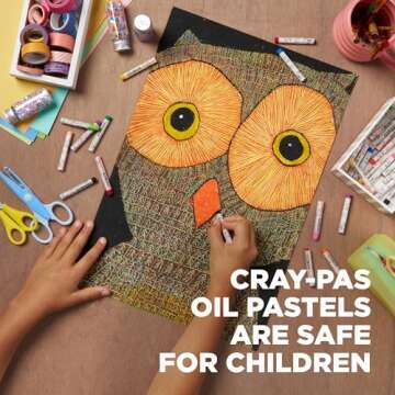 SAKURA Cray-Pas Junior Artist Oil Pastel Set - Soft Oil Pastels for Kids & Artists - 12 Colors - 6 Sets of 12