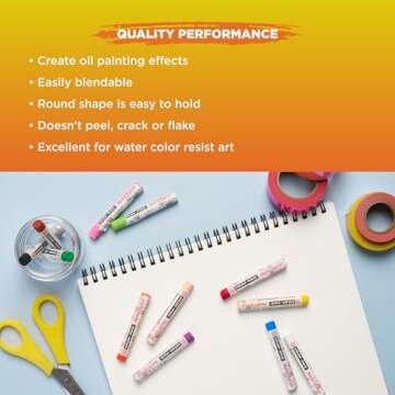 SAKURA Cray-Pas Junior Artist Oil Pastel Set - Soft Oil Pastels for Kids & Artists - 12 Colors - 6 Sets of 12