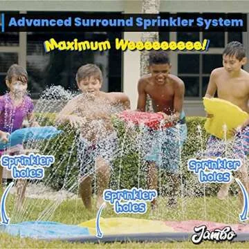 JAMBO Premium 3 Lane Slip Splash and Slide for Summer Fun