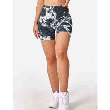 YEOREO Women Seamless Scrunch Workout Shorts for Gym