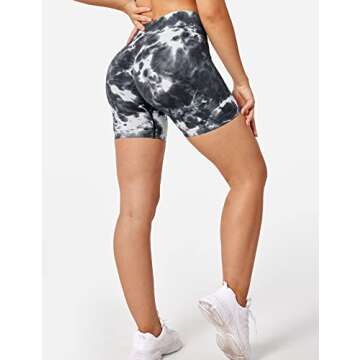 YEOREO Women Seamless Scrunch Workout Shorts for Gym