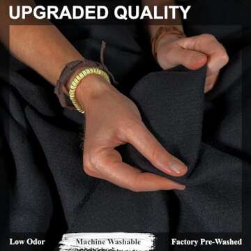 EKTOS 100% Wool Blanket, 90" x 66", Washable Wool Blanket, Survival Blankets Extreme Cold (Black, Twin Size)