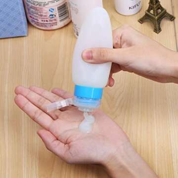 ValourGo Travel Bottles Set TSA Approved with Refillable Silicone Leak Proof Valve and Travel Accessories for Liquid - 2 Pack 3 OZ Travel Containers