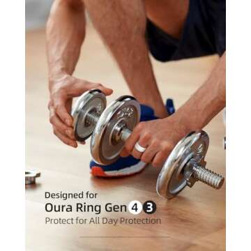BandSmith Silicone Ring Cover Compatible with Oura Ring Protector, Elastic Case for Oura Ring Gen 4/...