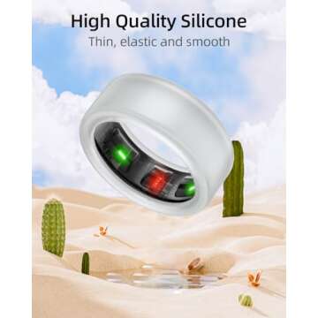 BandSmith Silicone Ring Cover Compatible with Oura Ring Protector, Elastic Case for Oura Ring Gen 4/3 Working Out - Patent Protected (Transparent+Transparent, M for 11/12/13)