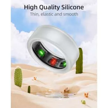 BandSmith Silicone Ring Cover Compatible with Oura Ring Protector, Elastic Case for Oura Ring Gen 4/3 Working Out - Patent Protected (Transparent+Transparent, M for 11/12/13)