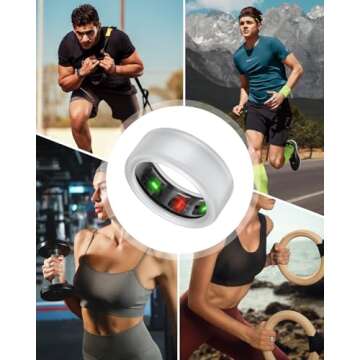 BandSmith Silicone Ring Cover Compatible with Oura Ring Protector, Elastic Case for Oura Ring Gen 4/3 Working Out - Patent Protected (Transparent+Transparent, M for 11/12/13)