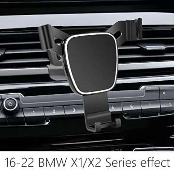 LUNQIN Car Phone Holder for 2016-2022 BMW X1 SUV sDrive28i xDrive28i and 2018-2022 X2 F48 F39 Auto A...
